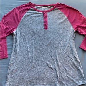 Express Raglan Henley Red Men’s M